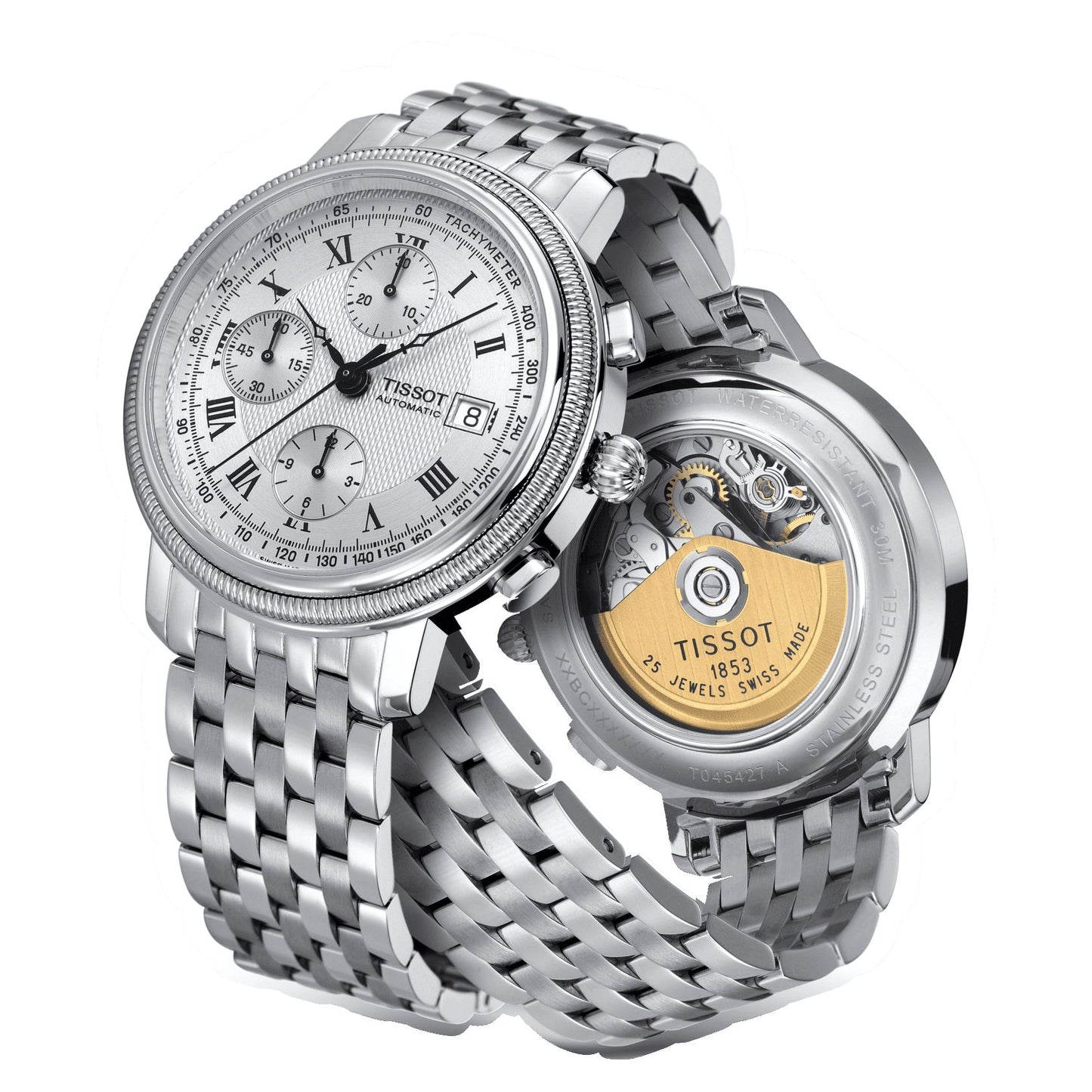 Tissot Bridgeport Automatic Chronograph Valjoux (Stainless Steel, Grey) Roman