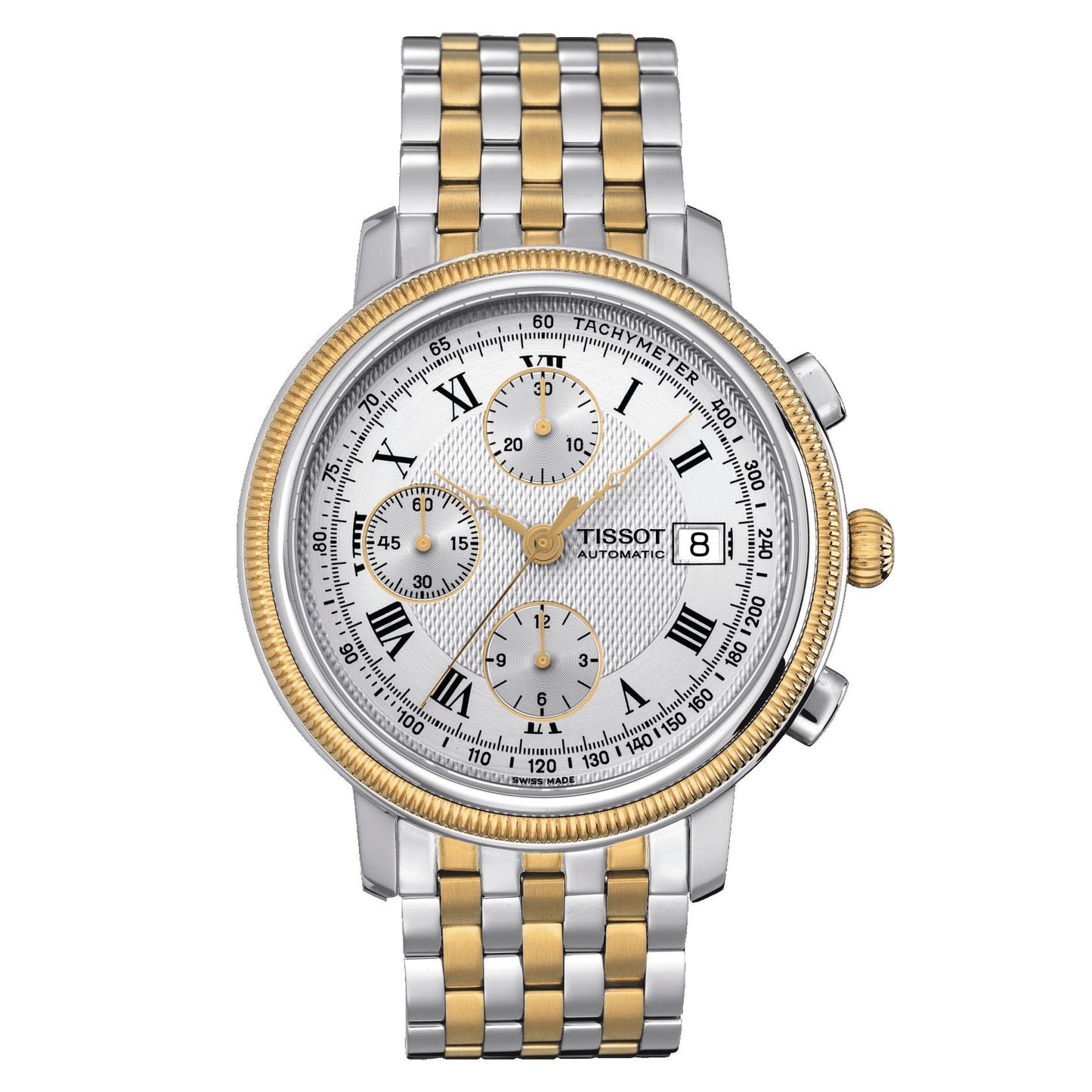 Tissot Bridgeport Automatic Chronograph Valjoux (Stainless Steel, Grey/Yellow Gold 1N14) Roman