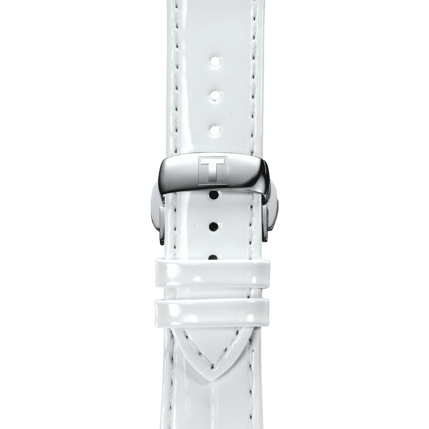 Tissot T-Touch II Titanium Lady (Leather, White) Indexes And Diamonds