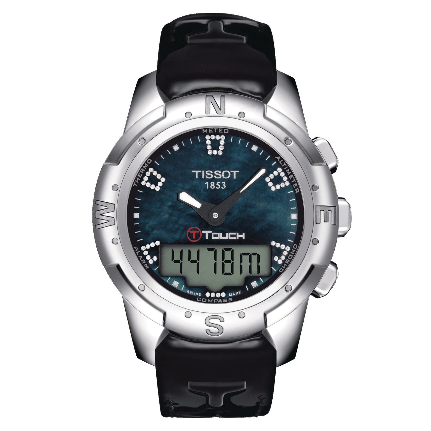 Tissot T-Touch II Titanium Lady (Leather, Black) Diamonds