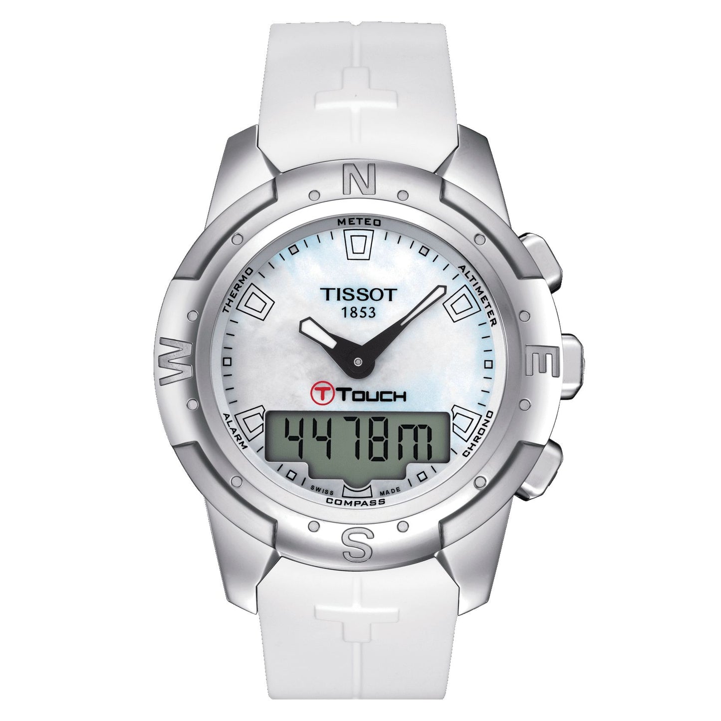 Tissot T-Touch II Titanium Lady (Silicone, White) Indexes
