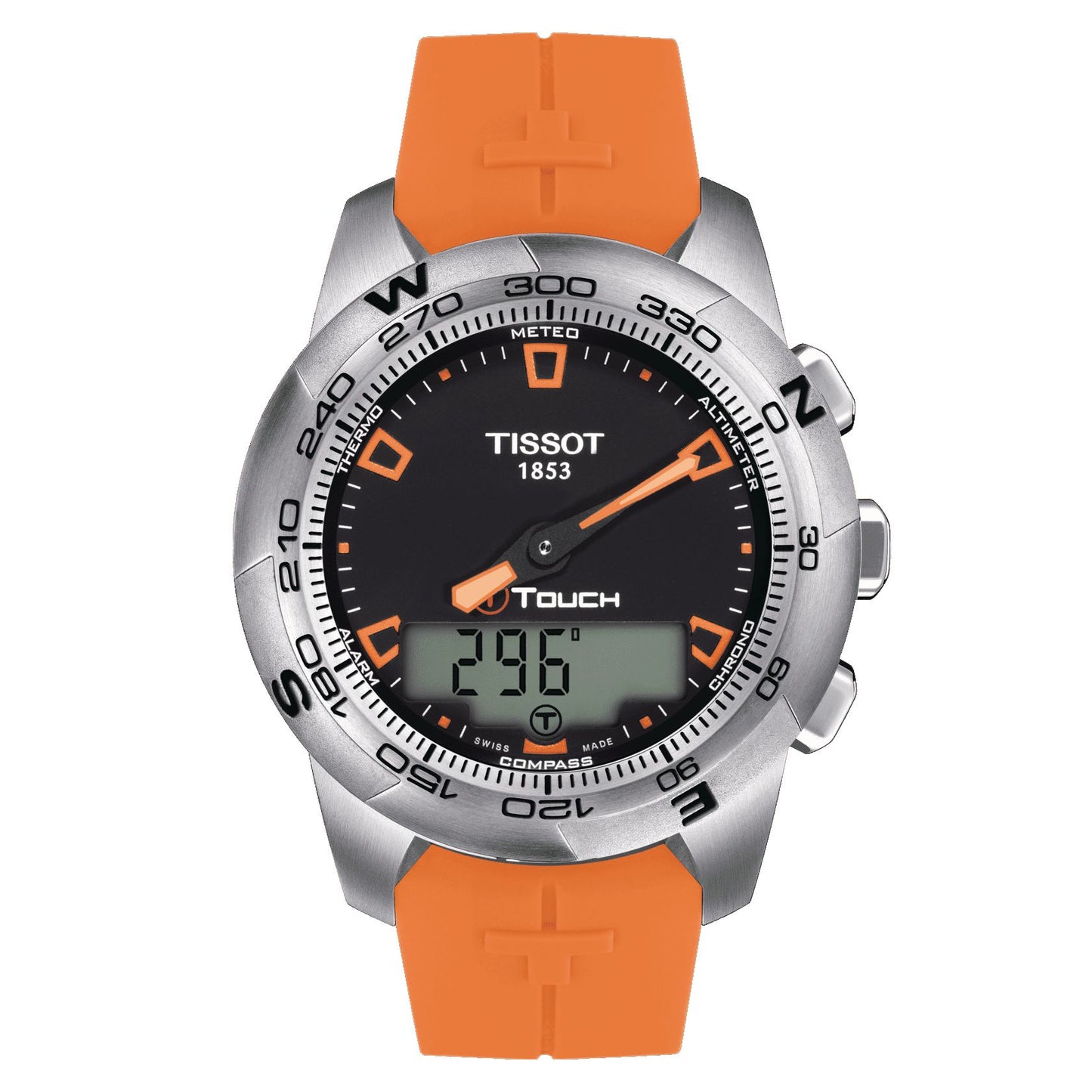 Tissot T-Touch II Stainless Steel (Silicone, Orange) Indexes