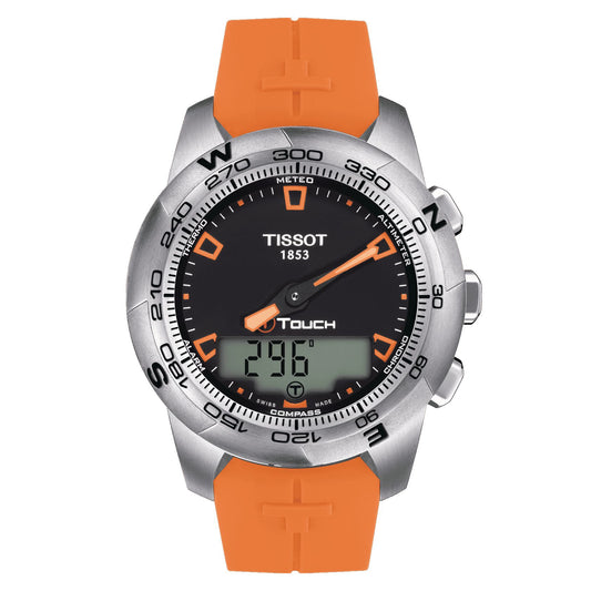 Tissot T-Touch II Stainless Steel (Silicone, Orange) Indexes