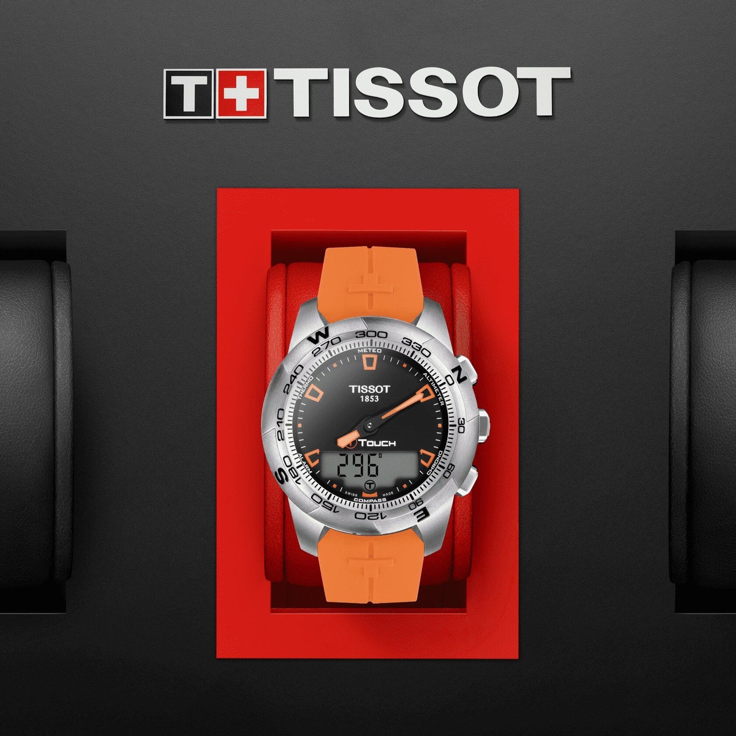 Tissot T-Touch II Stainless Steel (Silicone, Orange) Indexes