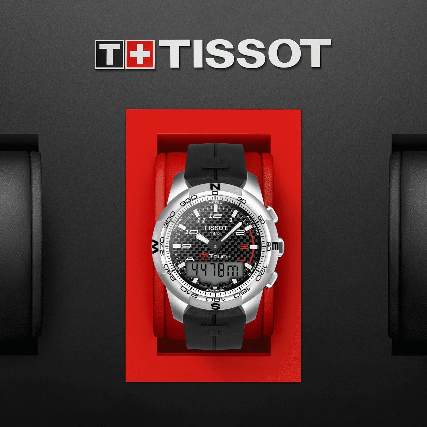 Tissot T-Touch II Titanium (Rubber, Black) Arabic And Indexes