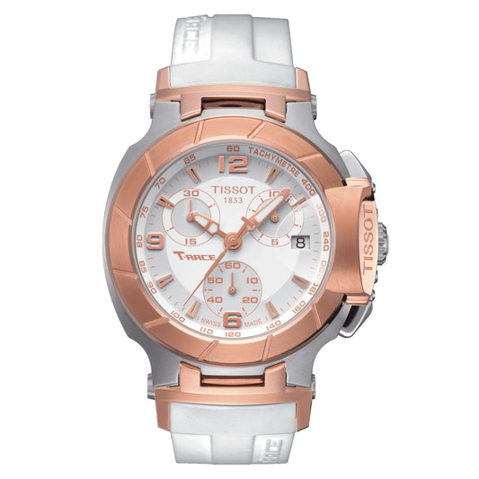 Tissot T-Race Chronograph Lady (Silicone, White) Arabic And Indexes