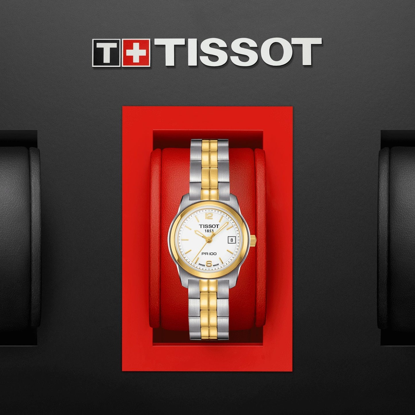 Tissot Pr 100 Lady (Stainless Steel, Grey/Yellow Gold 2N18) Arabic And Indexes