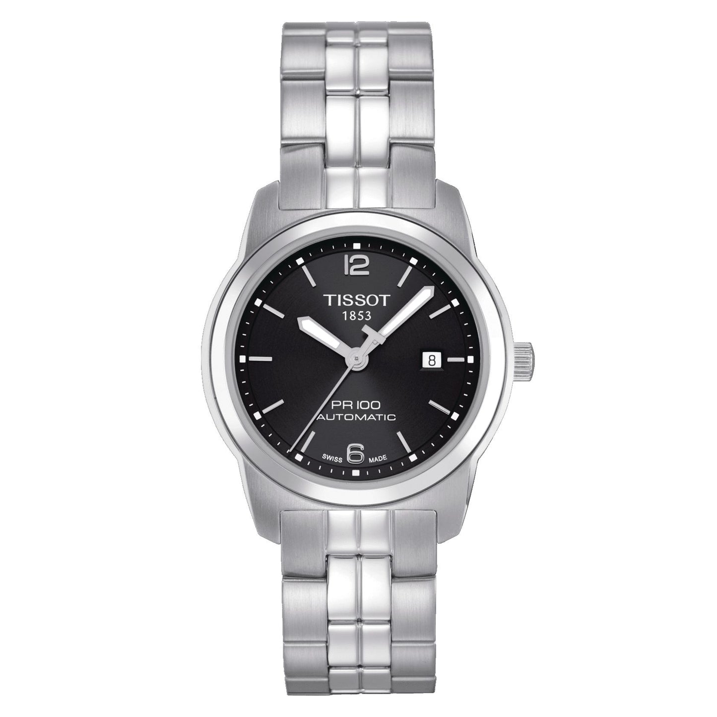 Tissot Pr 100 Automatic Lady (Stainless Steel, Grey) Arabic And Indexes