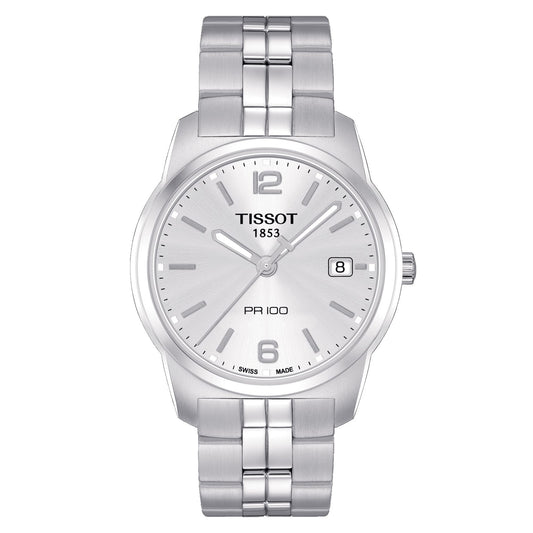 Tissot Pr 100 (Stainless Steel, Grey) Arabic And Indexes