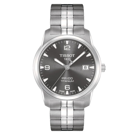 Tissot Pr 100 Titanium (Titanium, Grey) Arabic And Indexes
