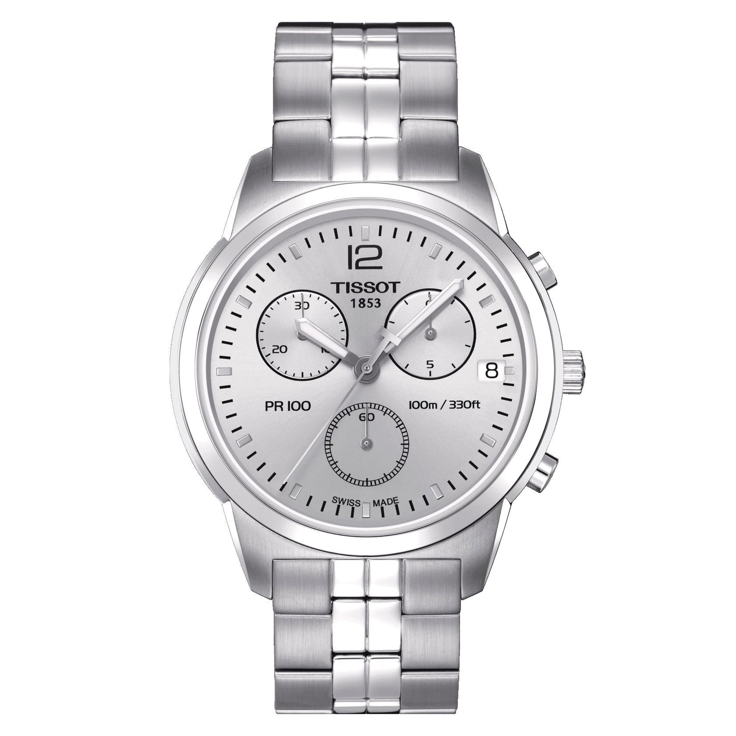 Tissot Pr 100 Chronograph (Stainless Steel, Grey) Arabic And Indexes