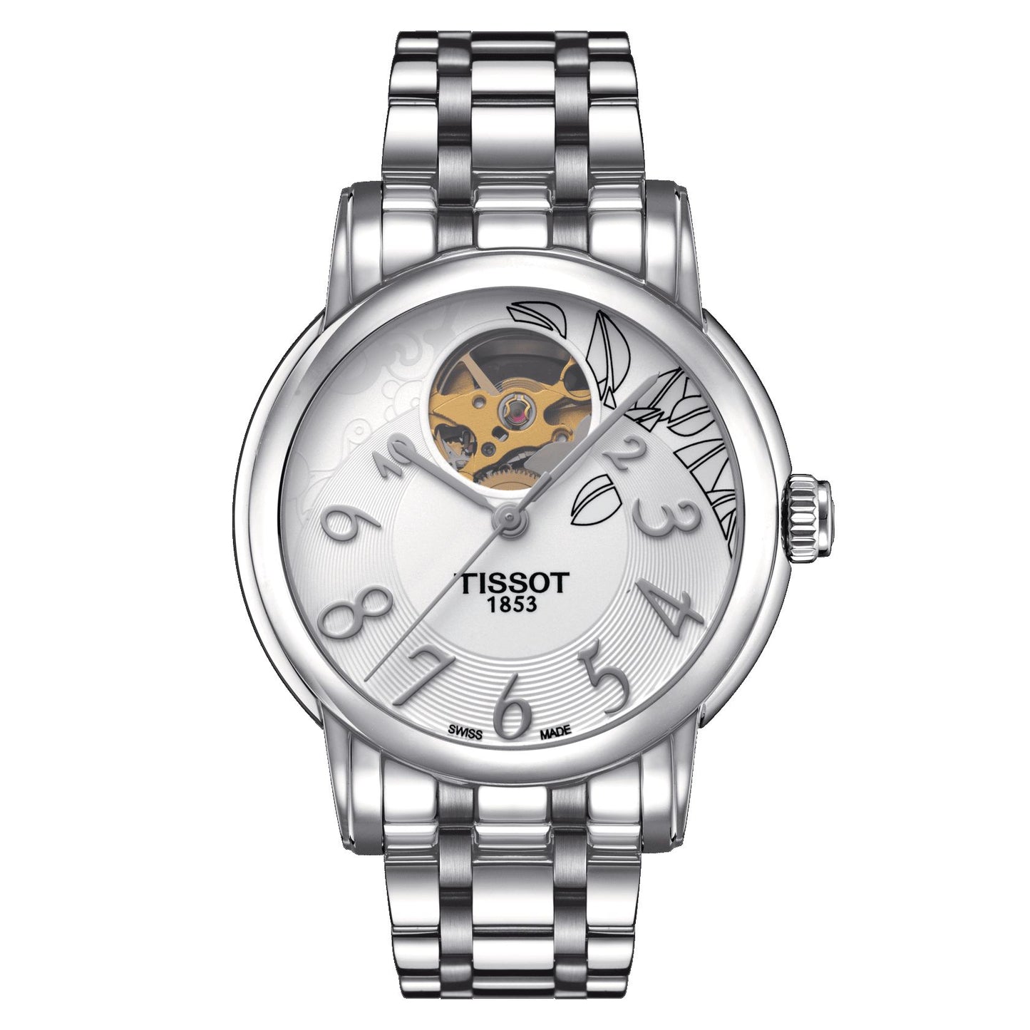 Tissot Lady Heart Automatic (Stainless Steel, Grey) Indexes