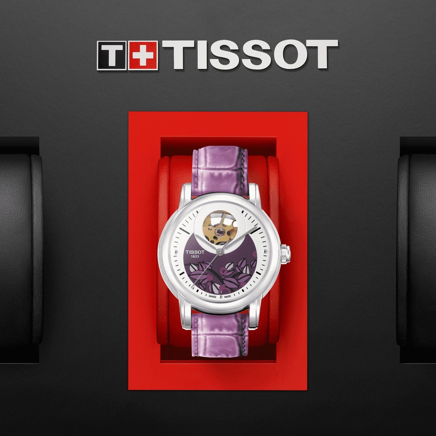 Tissot Lady Heart Automatic (Leather, Lilac) Indexes