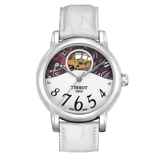 Tissot Lady Heart Automatic (Leather, White) Arabic