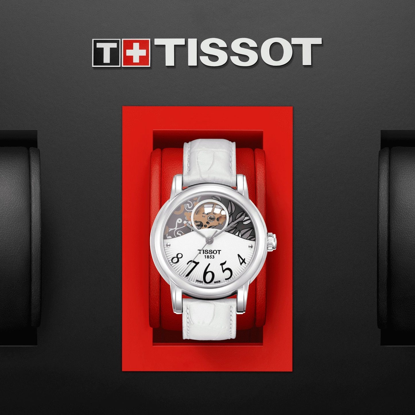 Tissot Lady Heart Automatic (Leather, White) Arabic