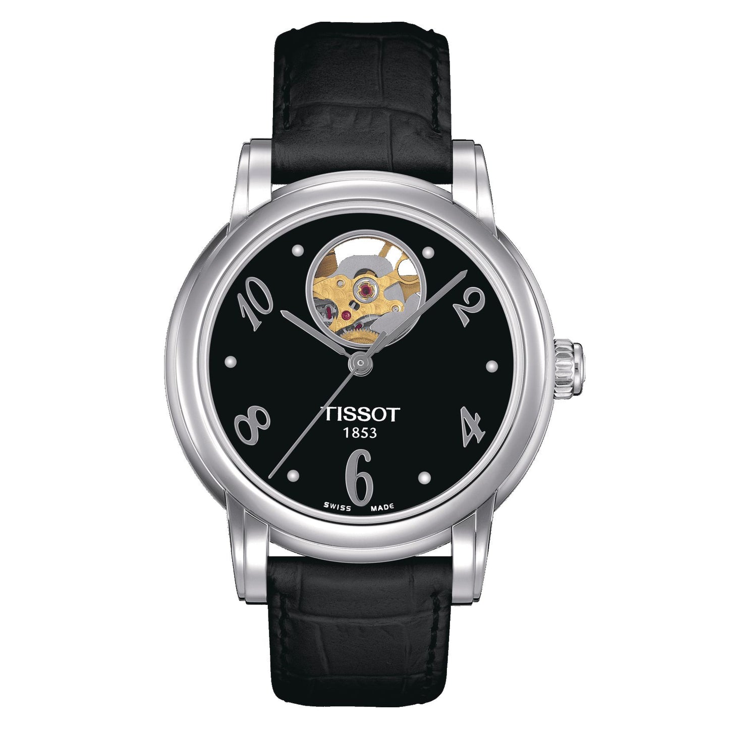 Tissot Lady Heart Automatic (Leather, Black) Arabic And Indexes
