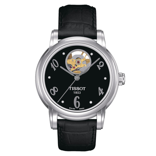 Tissot Lady Heart Automatic (Leather, Black) Arabic And Indexes