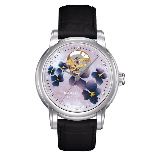 Tissot Lady Heart Automatic (Leather, Black) Diamonds