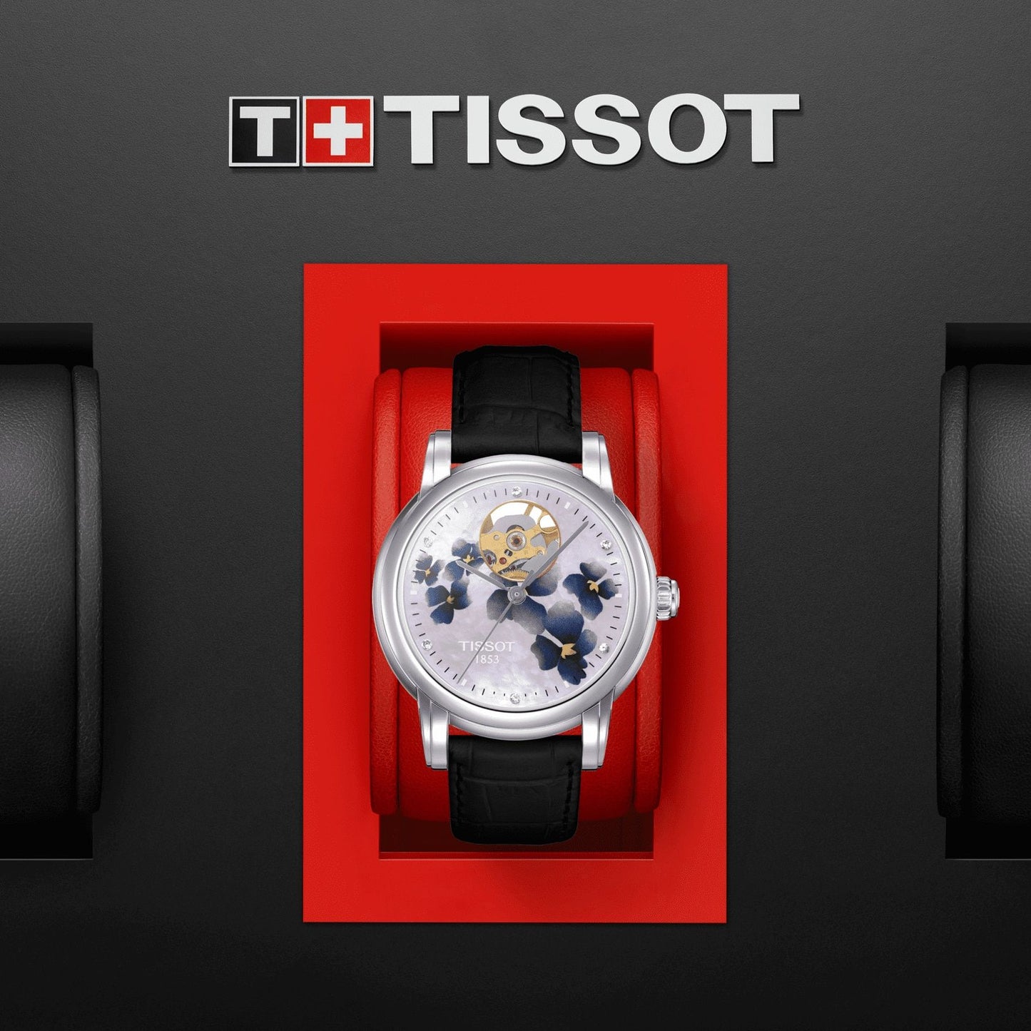 Tissot Lady Heart Automatic (Leather, Black) Diamonds