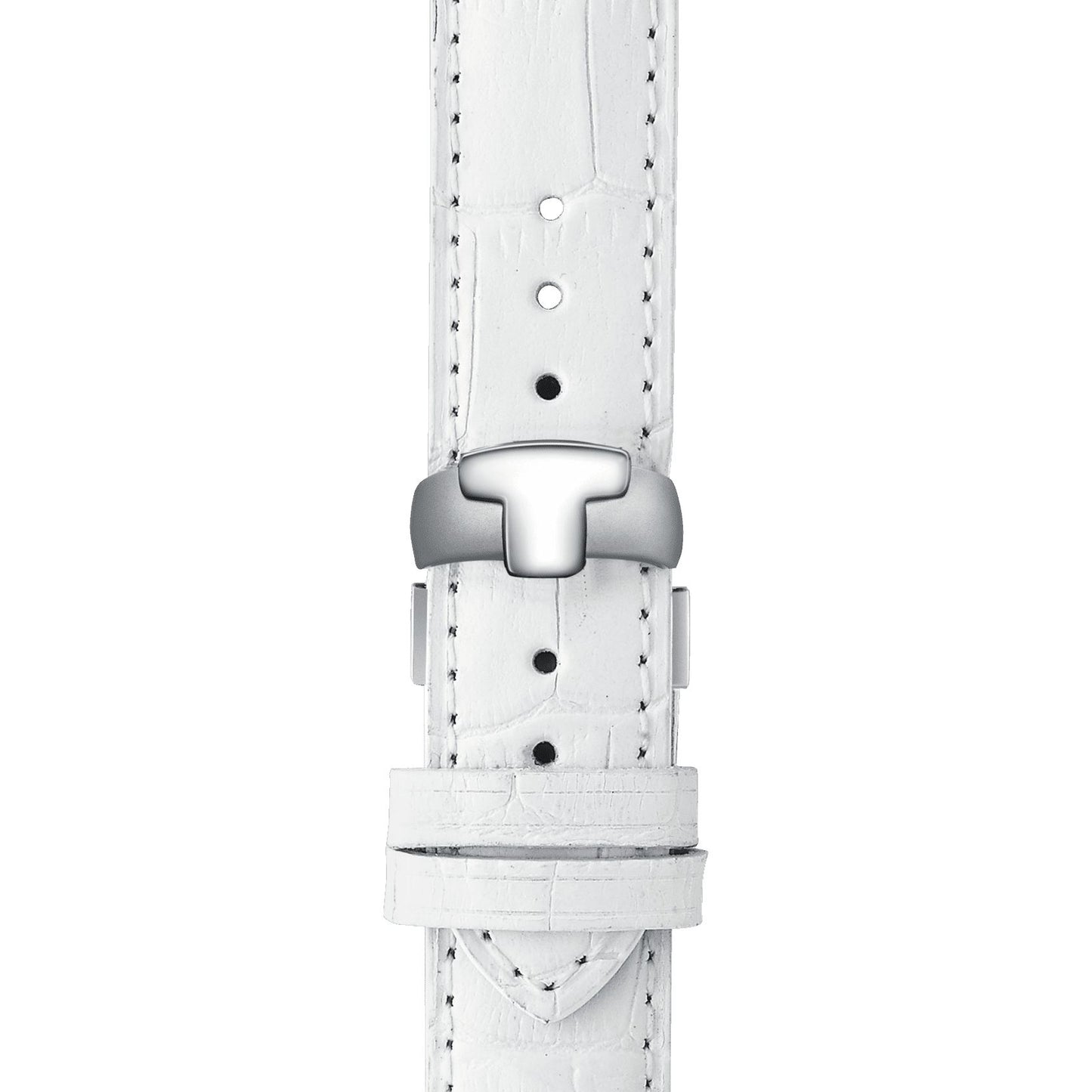 Tissot Lady Heart Automatic (Leather, White) Arabic And Diamonds