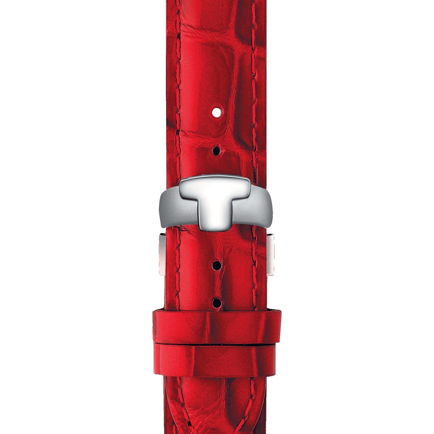 Tissot Lady Heart Automatic (Leather, Red) Arabic And Diamonds
