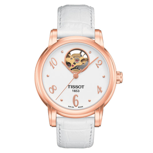 Tissot Lady Heart Automatic (Leather, White) Arabic And Indexes