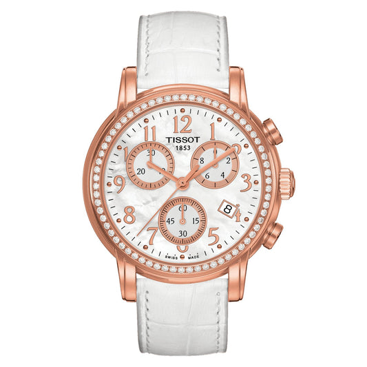 Tissot Dressport (Leather, White) Arabic