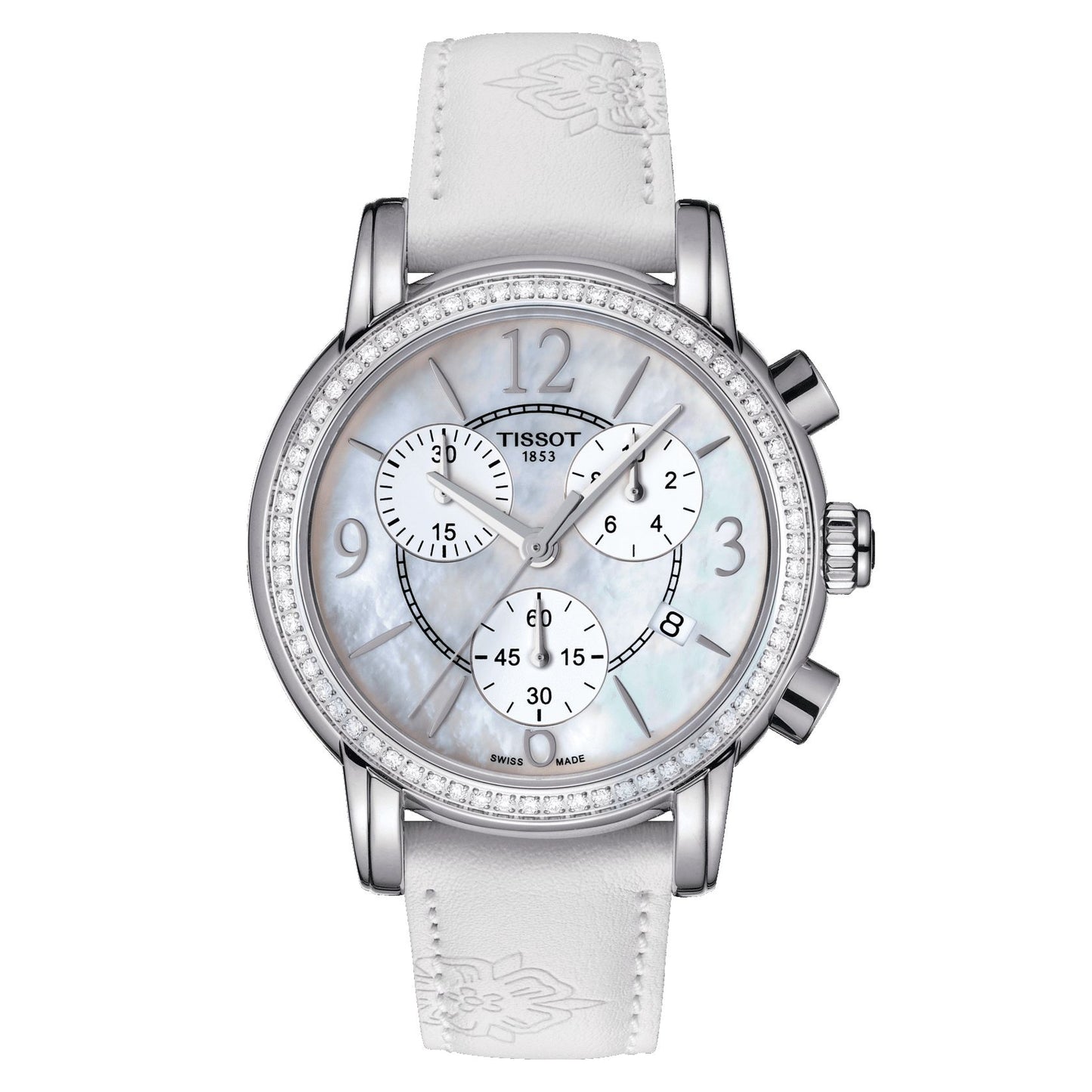Tissot Dressport (Synthetic, White) Arabic And Indexes