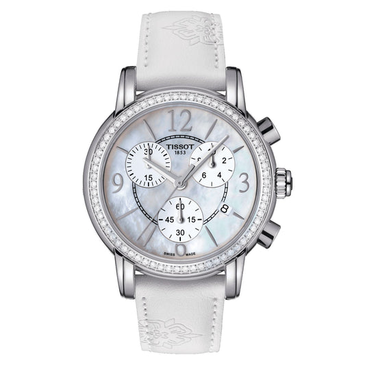 Tissot Dressport (Synthetic, White) Arabic And Indexes