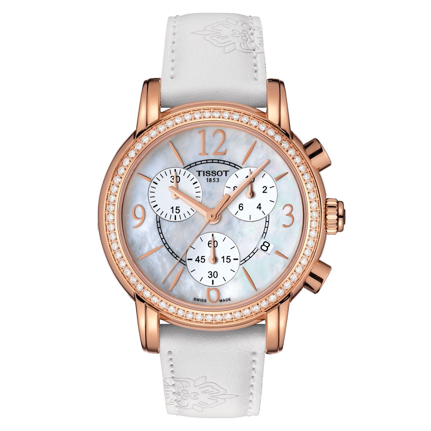 Tissot Dressport (Synthetic, White) Arabic And Indexes
