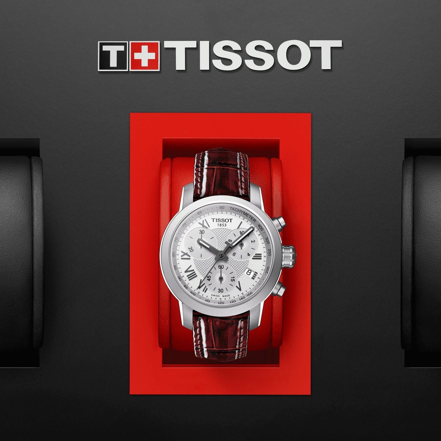 Tissot Prc 200 Chronograph Lady (Leather, Red) Roman