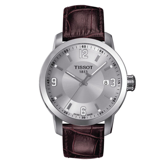 Tissot Prc 200 (Leather, Brown) Arabic And Indexes