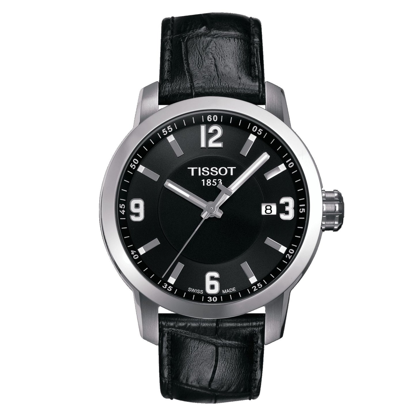 Tissot Prc 200 (Leather, Black) Arabic And Indexes