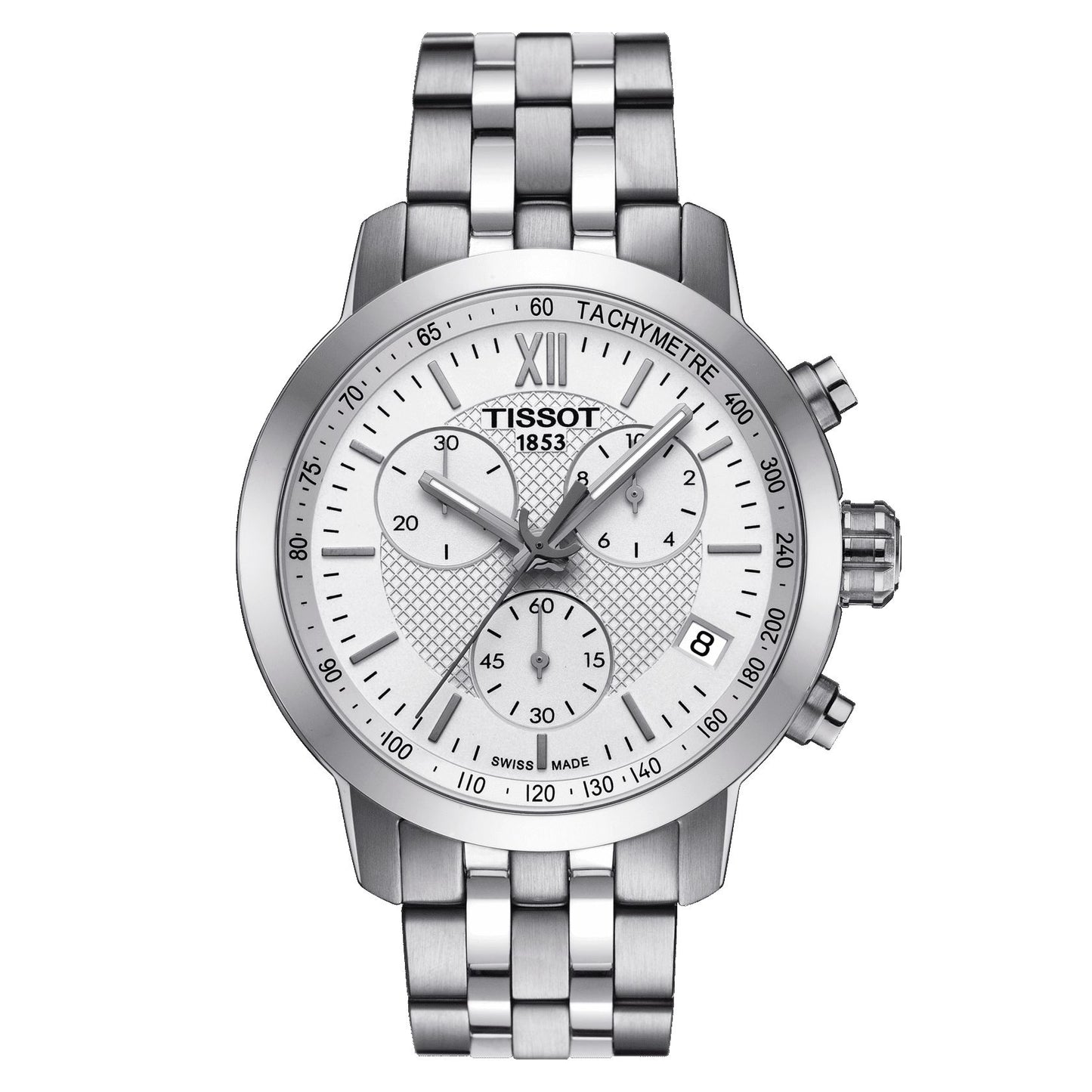 Tissot Prc 200 Fencing Chronograph (Stainless Steel, Grey) Roman And Indexes
