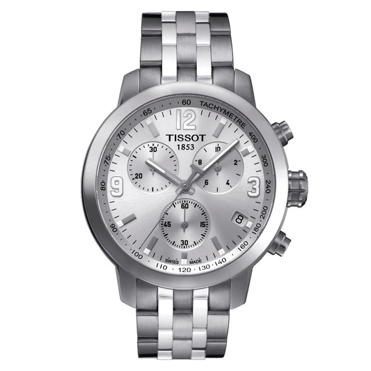 Tissot Prc 200 Chronograph (Stainless Steel, Grey) Arabic And Indexes