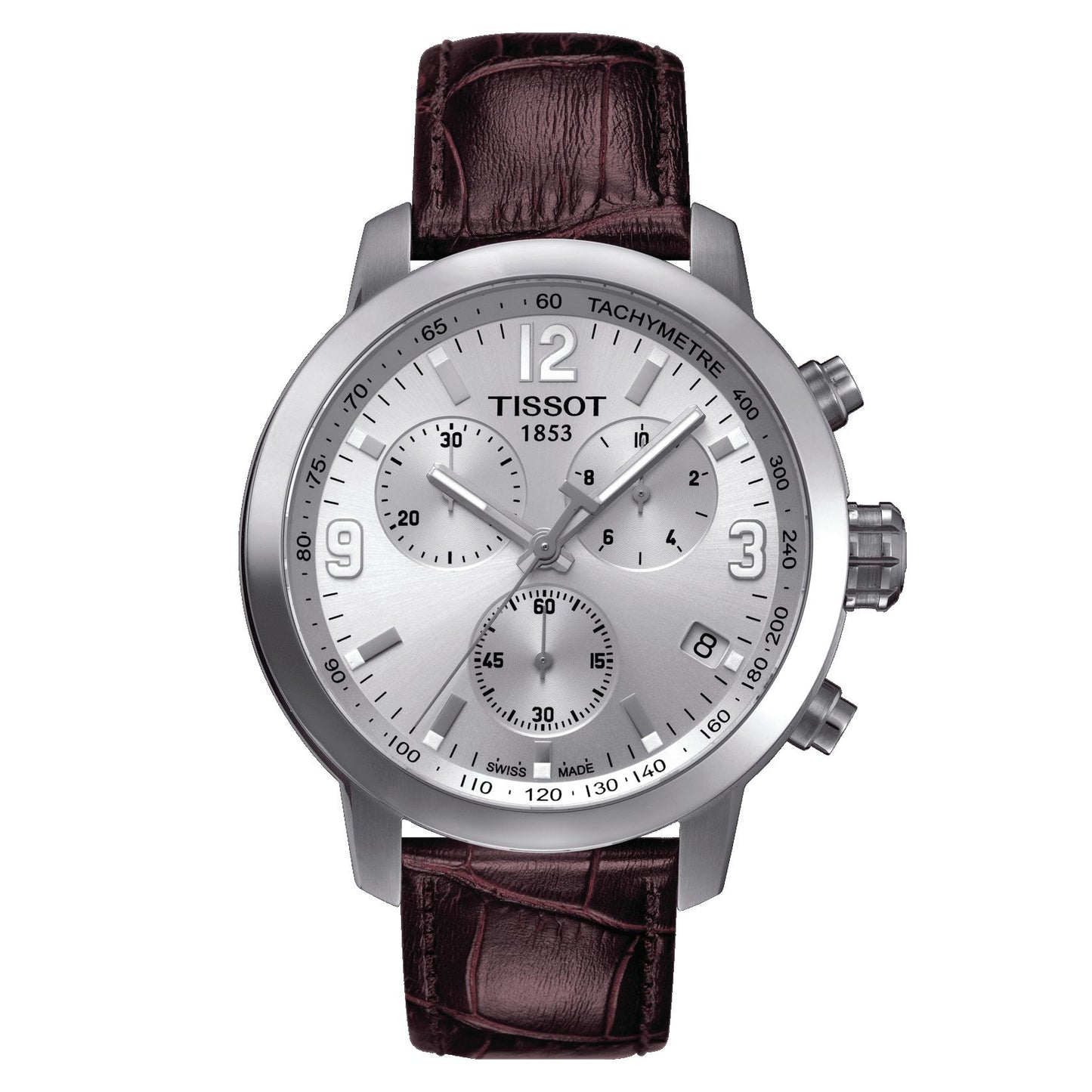Tissot Prc 200 Chronograph (Leather, Brown) Arabic And Indexes