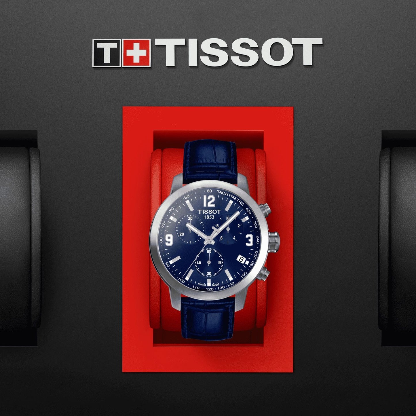 Tissot Prc 200 Chronograph (Leather, Blue) Arabic And Indexes