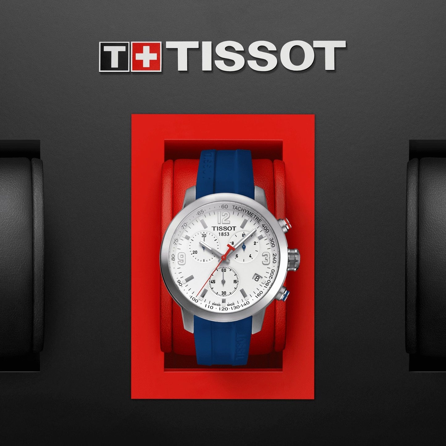 Tissot Prc 200 Chronograph (Rubber, Blue) Arabic And Indexes