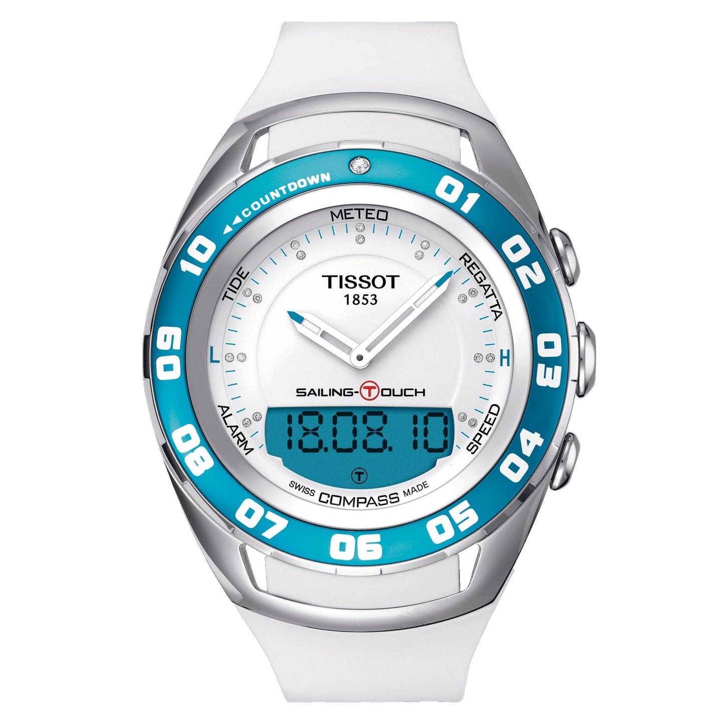 Tissot Sailing-Touch (Silicone, White) Diamonds