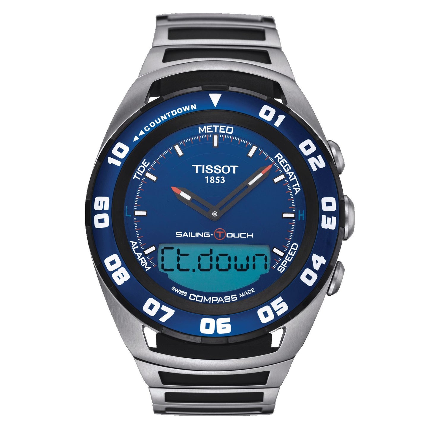 Tissot Sailing-Touch (Rubber, Grey/Black) Indexes