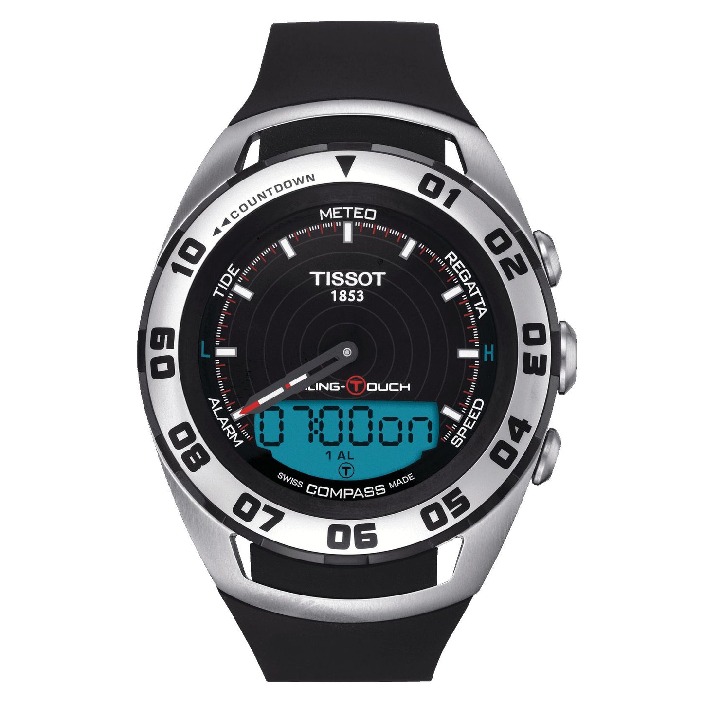 Tissot Sailing-Touch (Rubber, Black) Indexes