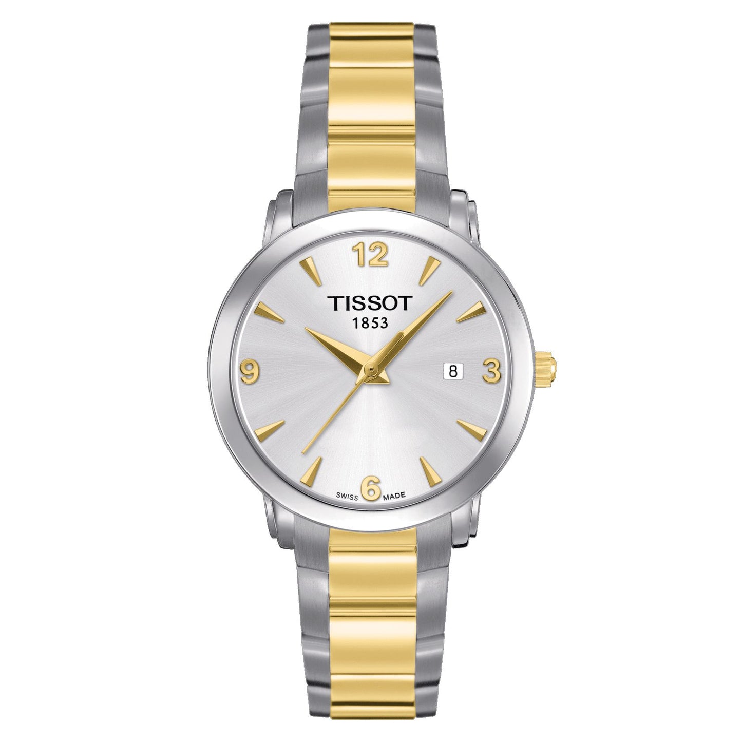 Tissot Everytime (Stainless Steel, Grey/Yellow Gold 1N14) Arabic And Indexes