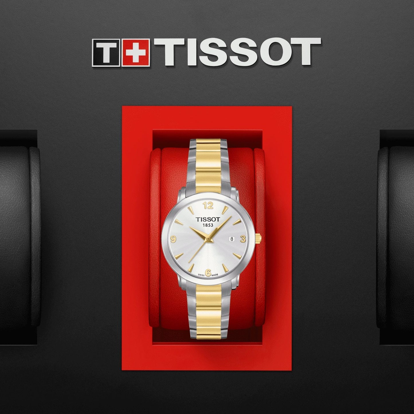 Tissot Everytime (Stainless Steel, Grey/Yellow Gold 1N14) Arabic And Indexes