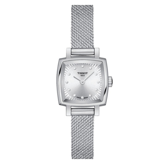 Tissot Lovely Square (Stainless Steel, Grey) Diamonds