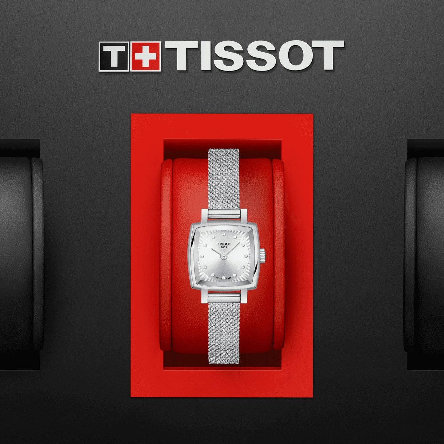 Tissot Lovely Square (Stainless Steel, Grey) Diamonds