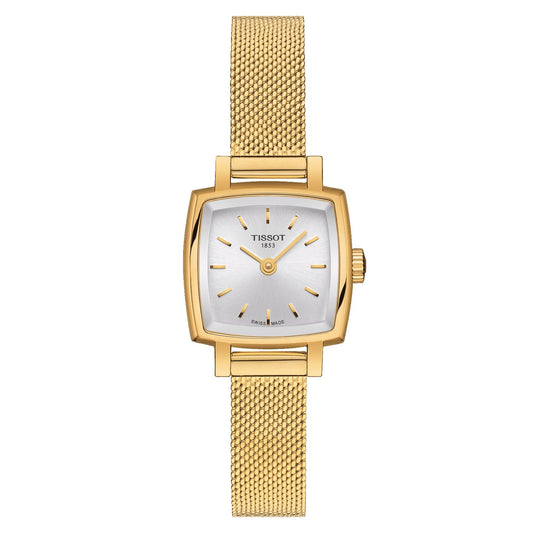 Tissot Lovely Square (Stainless Steel, Grey/Yellow Gold 1N14) Indexes