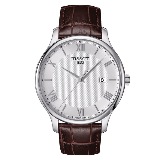 Tissot Tradition (Leather, Brown) Roman And Indexes