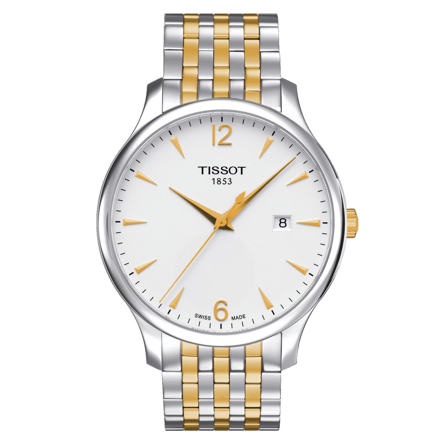 Tissot Tradition (Stainless Steel, Grey/Yellow Gold 1N14) Arabic And Indexes