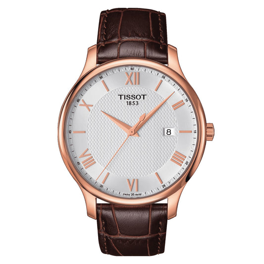 Tissot Tradition (Leather, Brown) Roman And Indexes