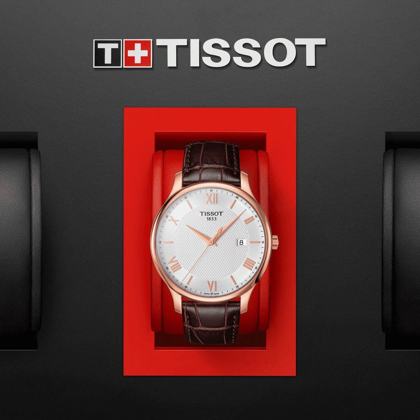 Tissot Tradition (Leather, Brown) Roman And Indexes